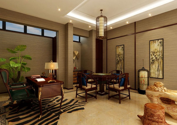 硅藻泥書房背景墻空間，享受一段靜好時光