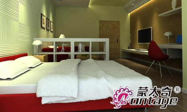 摒棄單一色調(diào) 硅藻泥背景墻打造環(huán)?！な孢m迷你公寓